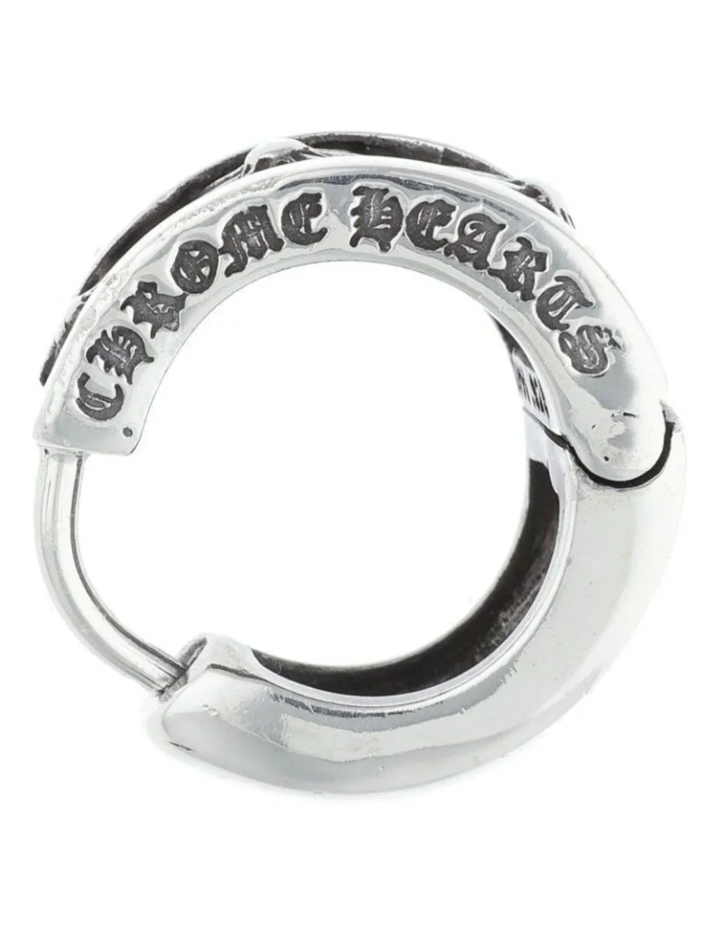 Chrome Hearts Narrow V-chx Chx Silver Earrings